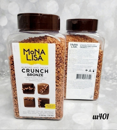 Декор сахарный с миндалем Mona Lisa Crunch Bronze (бронзовый), 500г